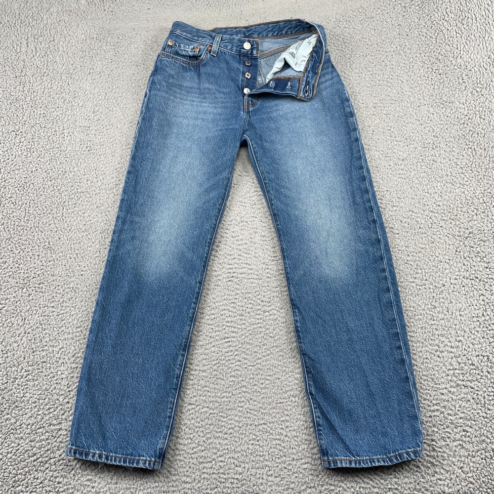 Levis 501 Jeans Women 26 Blue Premium Original Fit Button Fly Straight Leg Denim